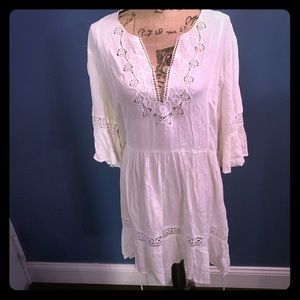 City Chic plus White Beach Cover Up XS/14